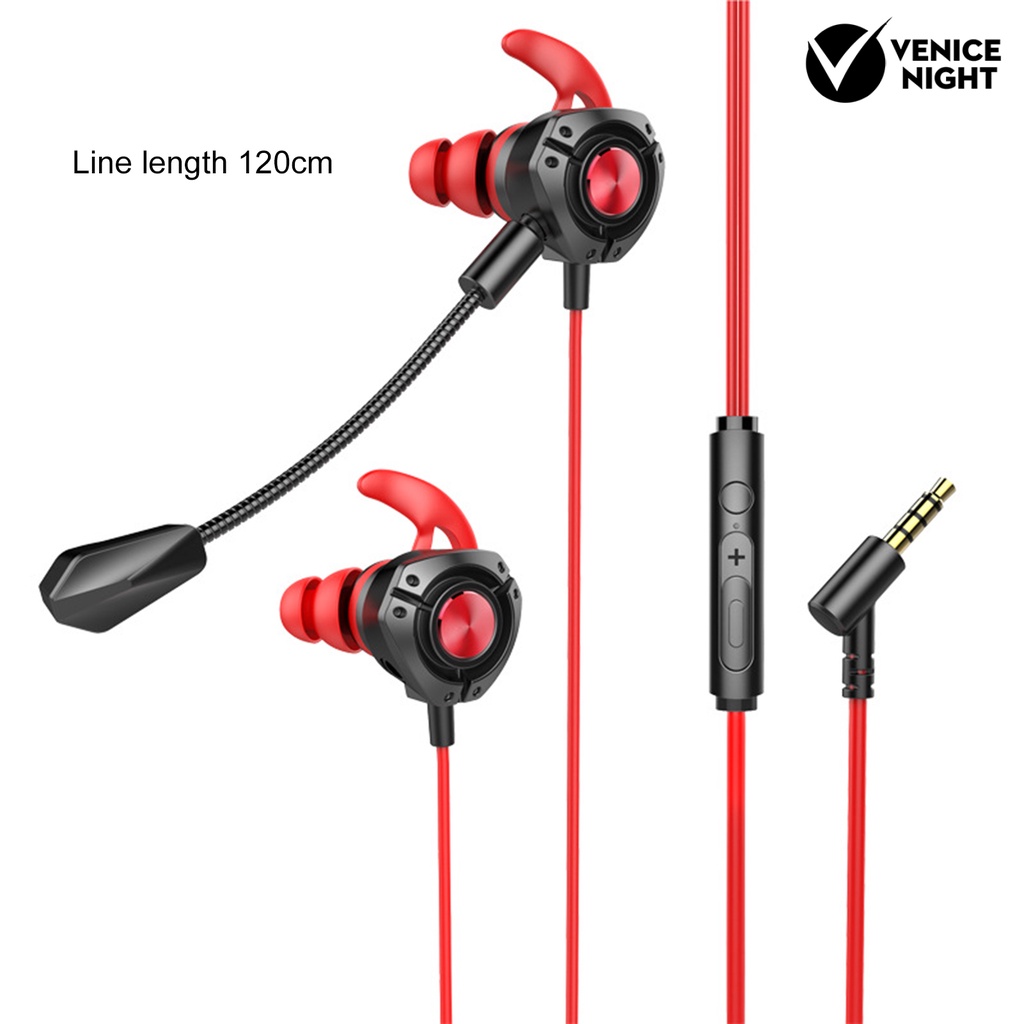 (VNEP) (Berkabel) G22 Earbud High Fidelity Intelligent Noise Reduction Ringan 3.5mm Stereo Olahraga In-ear Earbud Gaming untuk Panggilan