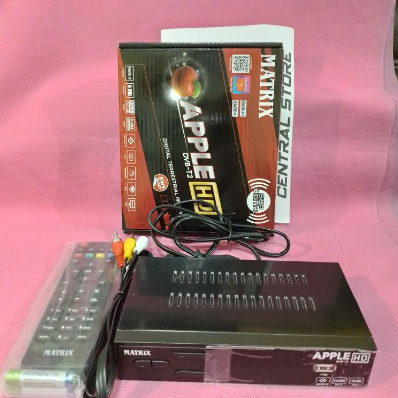 Set Top Box Matrix Apple MERAH HD DVB-T2 ORIGINAL