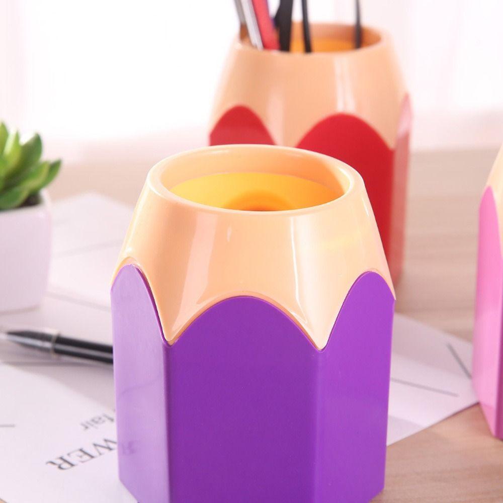 Preva Creative Pencil Head Pen Holder Meja Kantor Praktis Tidyer Pen Storage