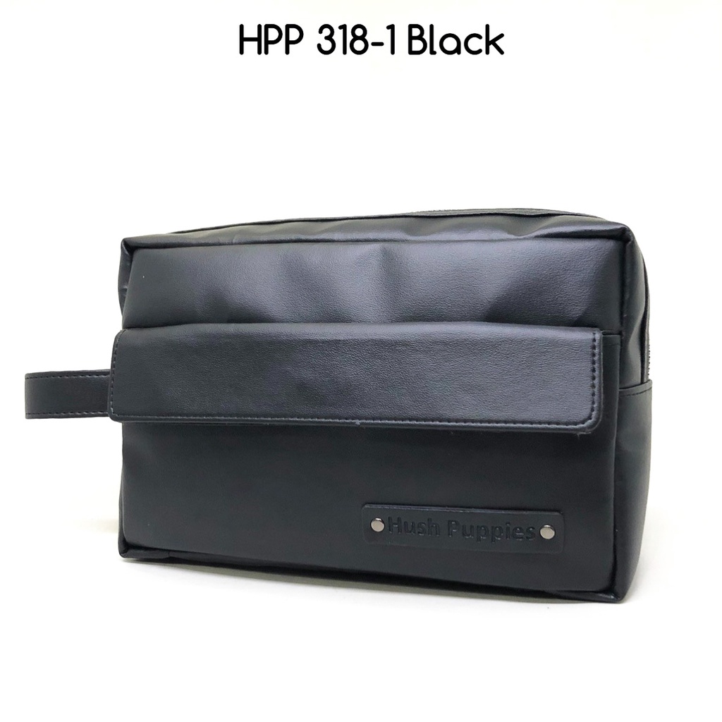 clutch pria hushpuppies 318-1 black premium quality best seller clutch cowok