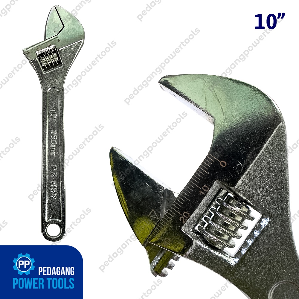 HSS KUNCI INGGRIS 10&quot; INCH ADJUSTABLE WRENCH BAGO ALAT BUKA BAUT BESI