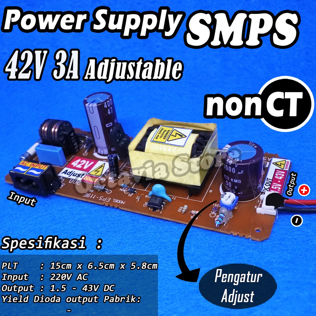 SMPS Power Supply Adjustable 42V 24V 3A