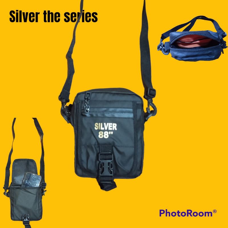 TAS VOLCOM SLING BAG SILVER TAS SILVER TAS SELEMPANG SILVER WATERPROOF