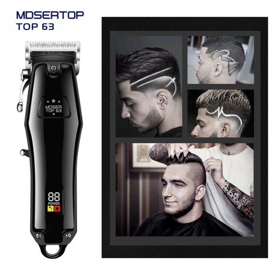 MDSERTOP 63 TOP 63 Alat Cukur Rambut Cukuran CAS Baterei 2000 mah Hair Clipper by Kemei for germany design