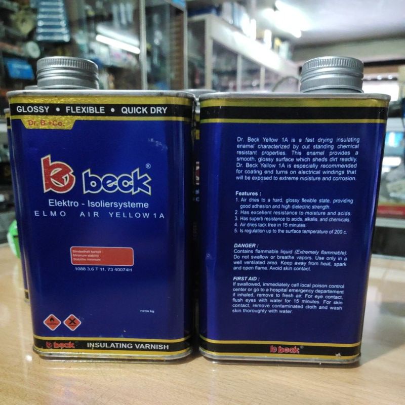 HEAVY DUTY ☑️ Electro Isoliersysteme BECK 0.6 Kg Liter 600 ML  | Electrical Insulating Varnish Perni