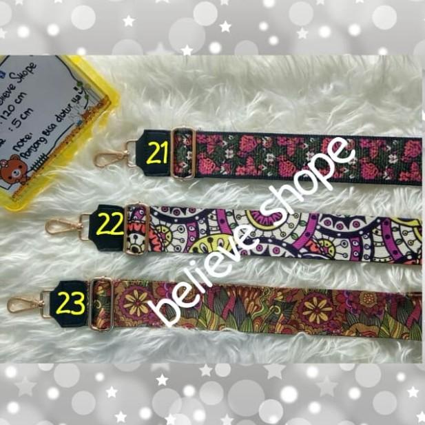 tali tas selempang - tali tas panjang - strap bag - strap motif