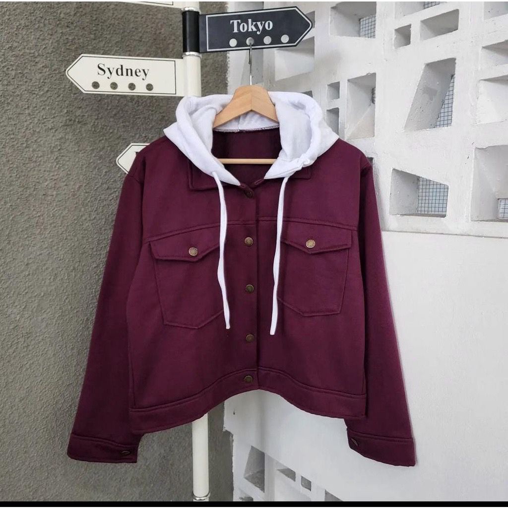 JAKET LIVIE HODIE SWEATER WANITA OVERSIZE CREWNECK BAHAN FLEECE