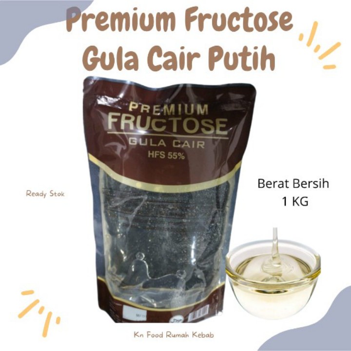 

Gula Cair Putih Fructose 1kg / Gula Cair 1kg / white sugar