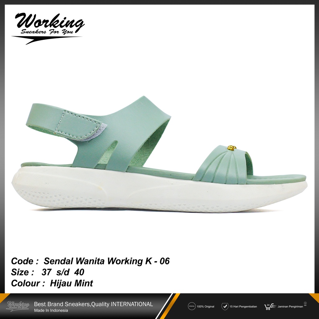 Sandal Wanita Wedges Code Working K-06 Size 37-40