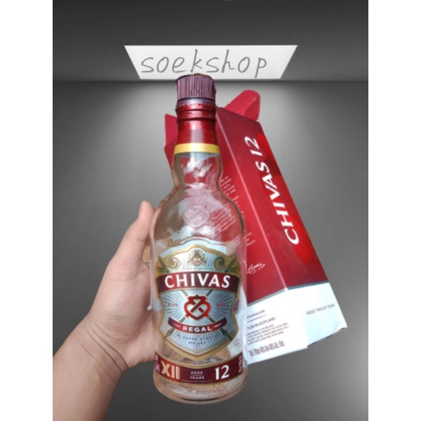 Botol bekas miras, Botol Chivas regal, botol Saja tanpa box