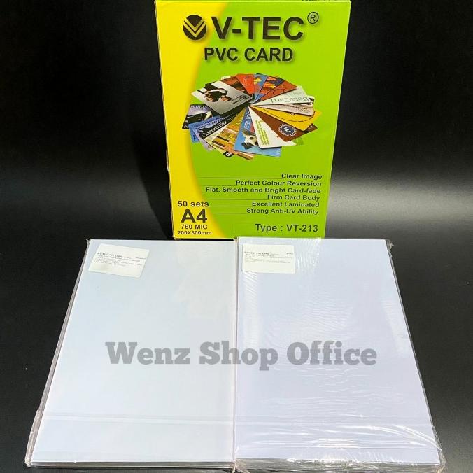 

BRG BARU Kertas PVC A4 V-TEC isi 50 lembar PVC Id Card Plastik PVC