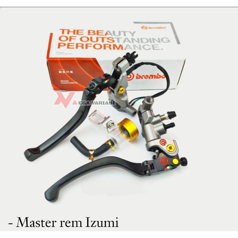 MASTER REM IZUMI PLUS DUDUKAN SPION PLUS SWITH REM UNIVERSAL MATIC BEBEK SCOOPY SATRIA FU RXKING DLL