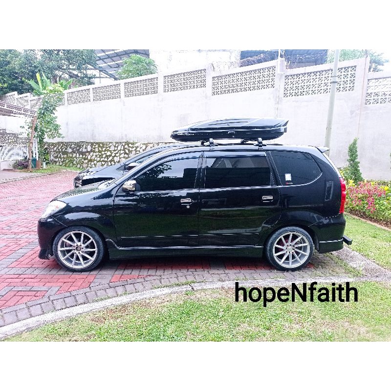 roofbox avanza/paket roof box + cross bar avanza/roofbox slim plastik abs untuk mobil avanza