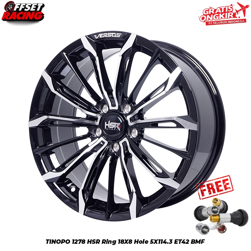 Pelek Ring 18 Mobil HRV Xpander Innova Velg HSR TINOPO 1278 R18 Lobang 5 - Toko Velg Surabaya