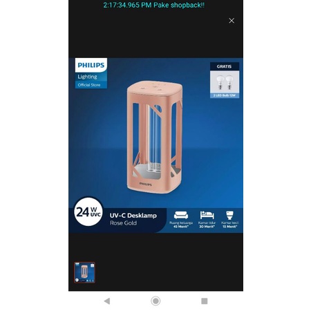 Philips uv-C desk lamp