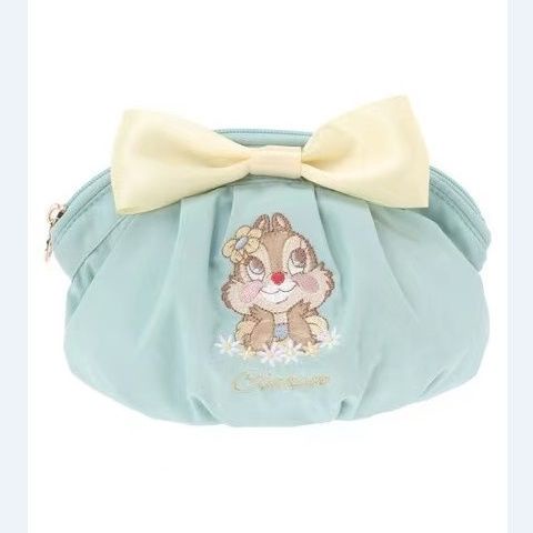 ▩⊙Sera Jepang Pear Blossom Kerjasama Chipmunk Renda Tas Tas Kosmetik Tas Penyimpanan Bordir Busur Pena Tas Kapasitas Besar