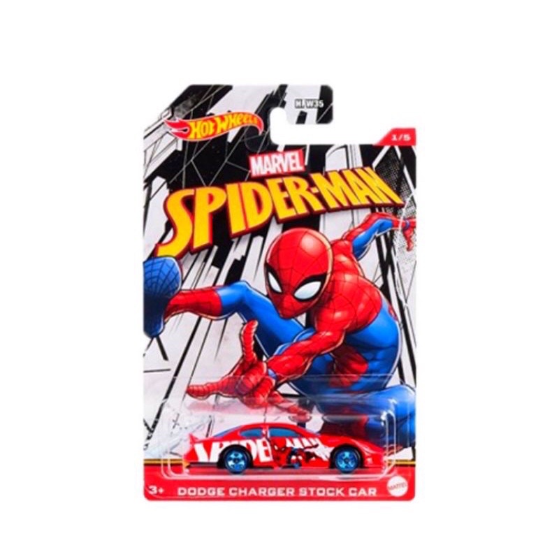 Hot Wheels SPIDERMAN Dogde Charger Stock Car HW MARVEL SPIDER-MAN [RED]