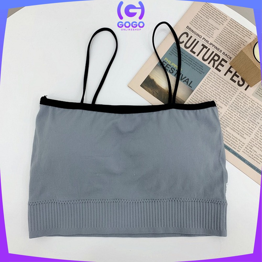 GOGO-P105 Bra Kemben Wanita Tanpa Kawat / Pakaian Dalam Wanita Crop Top Bralette / Sport Bra Wanita Gym / Bra Senam Zumba / Kemben Tali Wanita