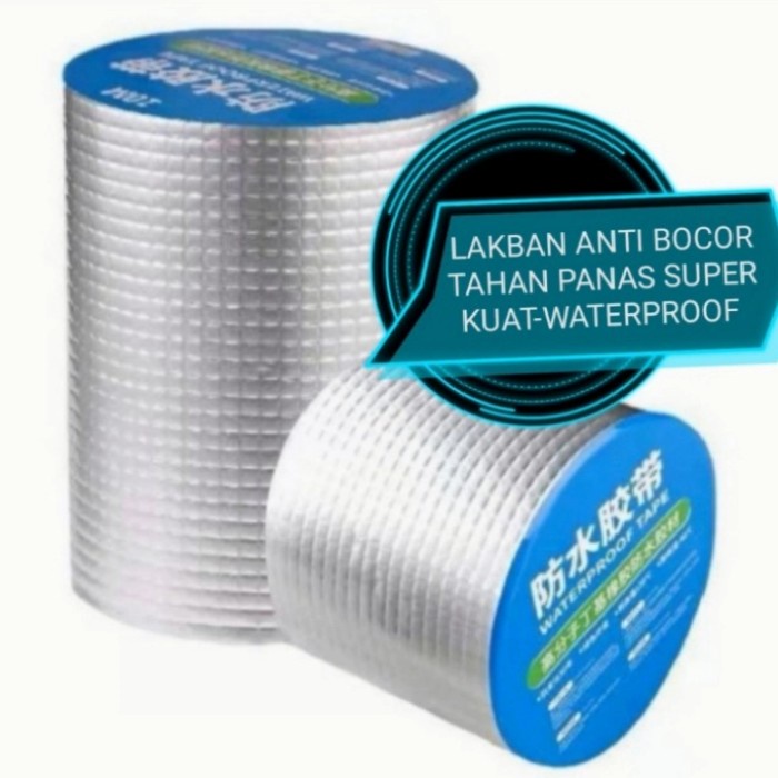 Lem Lakban Anti Bocor Super Kuat Lem Talang Aluminium Foil Anti Air/Panas