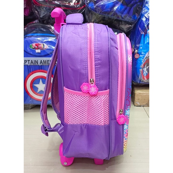 PROMO FREE KOTAK PENSIL TROLLEY DORONG TAS ANAK SEKOLAH TK / SD PEREMPUAN CANTIK UKURAN SEDANG 14inch Kuda Pony VALE TWO TIMBUL IMPORT ( 14inch )