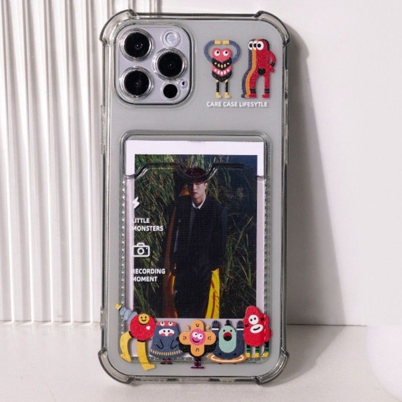 Soft Case Silikon TPU Transparan Motif Monster Kecil Untuk IPhone 14 13 11 12 Pro XS Max XR X 8 7 6S Plus