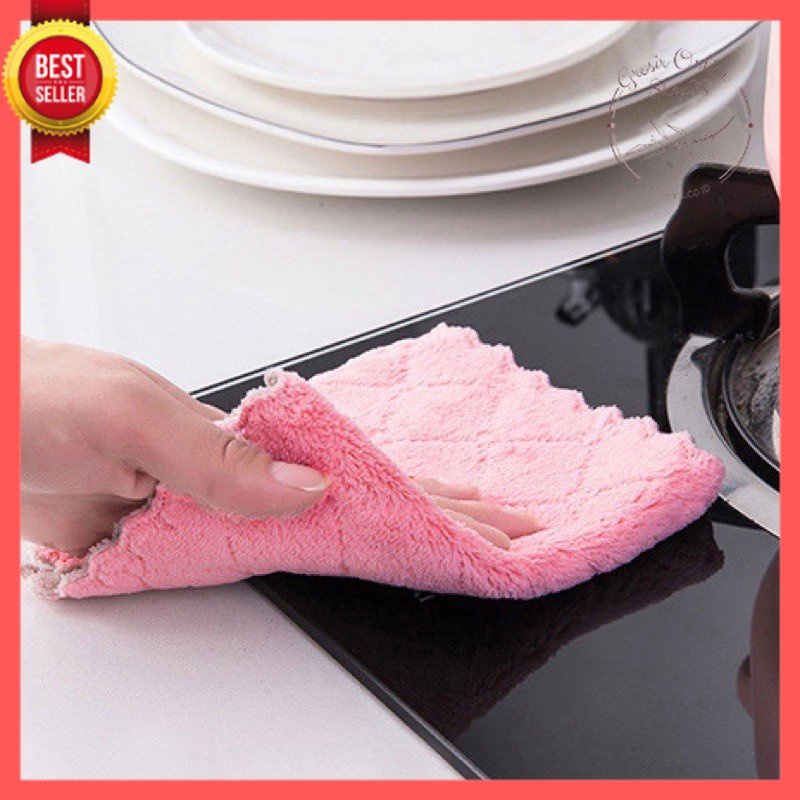 GOS - A101- Kain Lap Piring Anti Minyak - Kain Microfiber Lap Cuci Piring Serbaguna