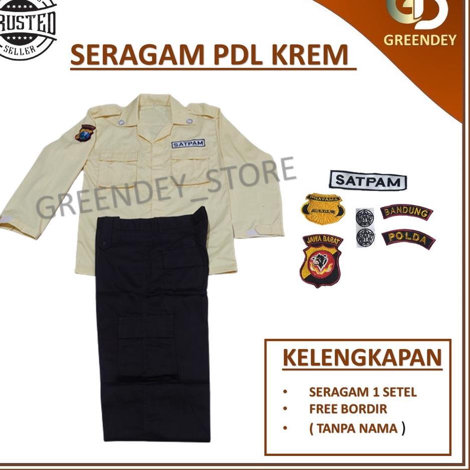 Stok Terbatas BAJU SERAGAM PDL COKLAT SATPAM SETELAN PDL SECURITY BAJU SERAGAM TERBARU LENGAN PANJAN