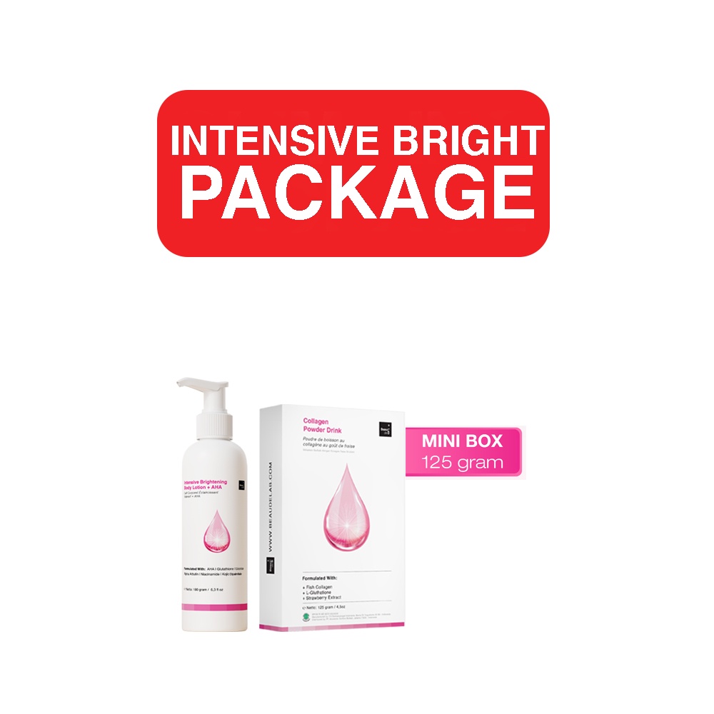 Minuman Kolagen Pemutih Badan Cepat | Beaudelab Premium Collagen Drink | Colagen Beauty Drink-Mini Kolagen+Lotion