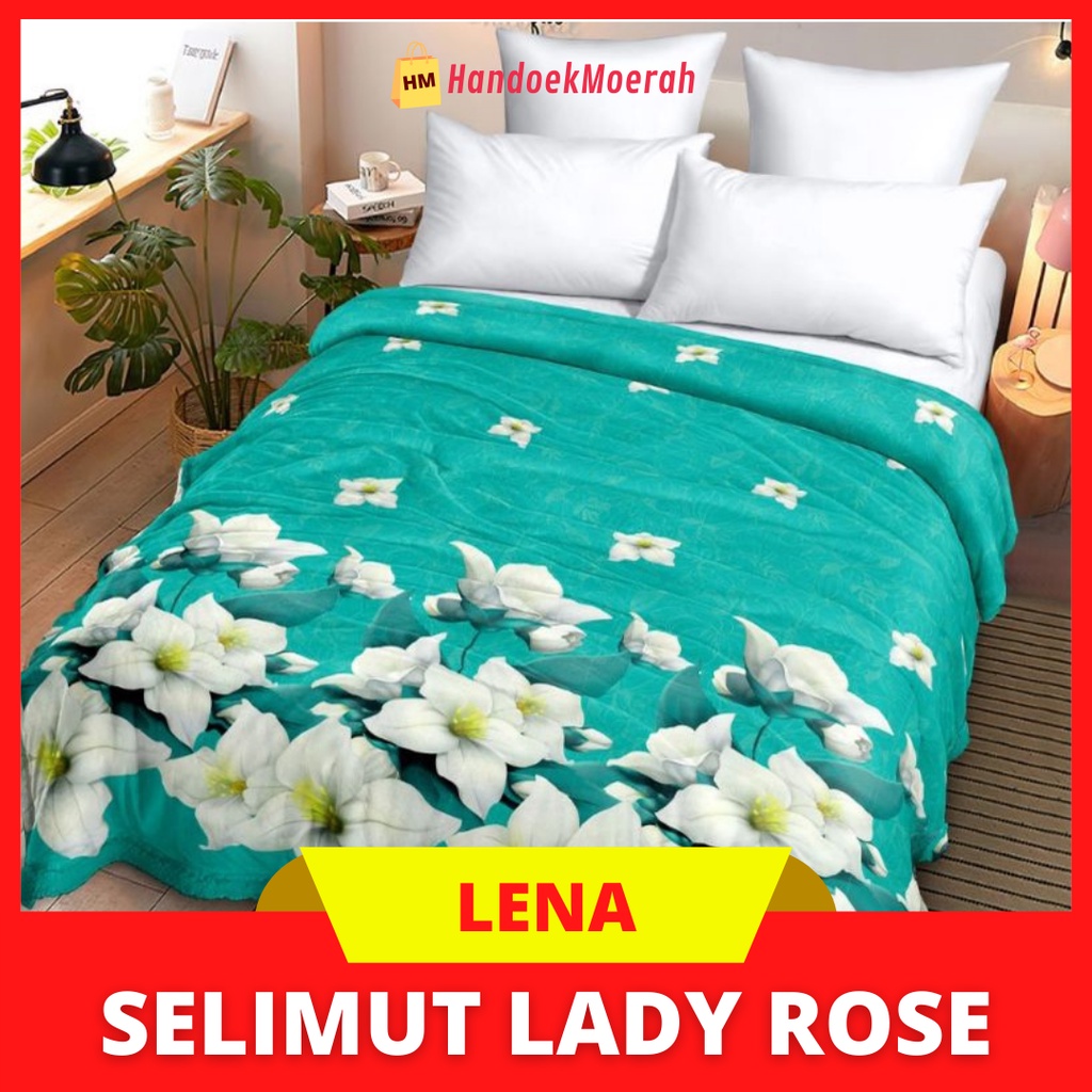 Selimut LADY ROSE Bulu Halus Murah / Blanket Anti Luntur Motif Lena 160x200