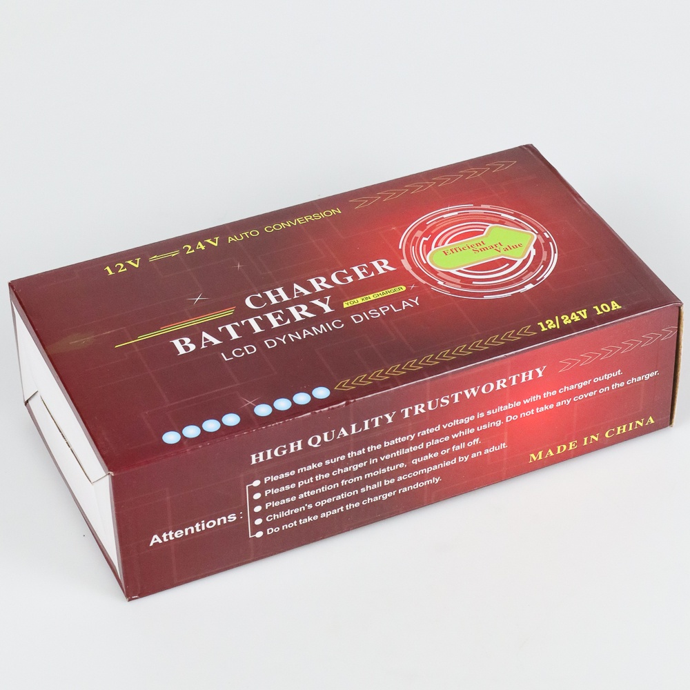 Charger Aki Mobil Motor Lead Acid 12-24V 10A With LCD