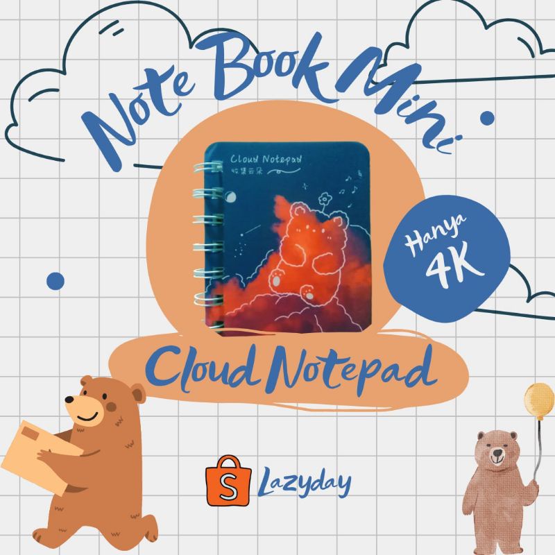 

Notebook / notebook mini / notebook aesthetic / notebook ring Motif / buku catatan FS