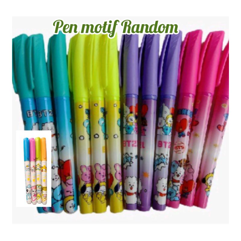 

pena motif/pulpen/pulpen karakter/pulpen gel karakter