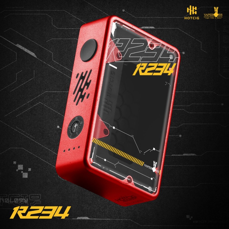 Hotcig R234 Box Mod Cyber Red AUTHENTIC MOD
