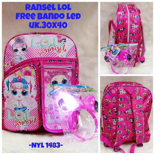 &quot;aurabagss&quot; - Beli 1 Dapat 2 3 &amp; 4 Tas Anak Perempuan Motif LOL Printing Paket 2 In 1  3 In 1 &amp; 4 In 1 Ransel Anak Perempuan Sekolah PAUD TK Backpack Sekolah Ngaji Fashion Kado Ultah Ala &quot;aurabagss&quot;