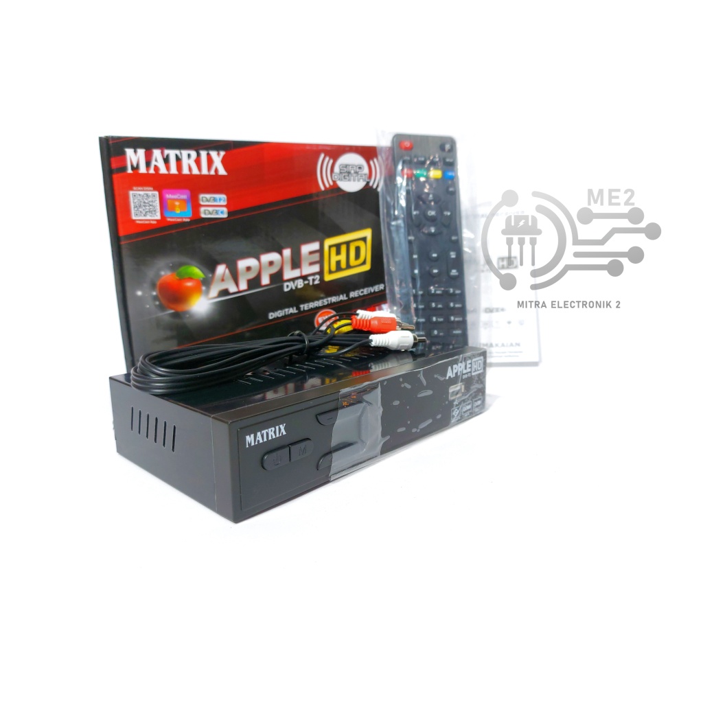 Set Top Box STB Matrix Apple Merah HD DVB T2 Setopbox Antena TV