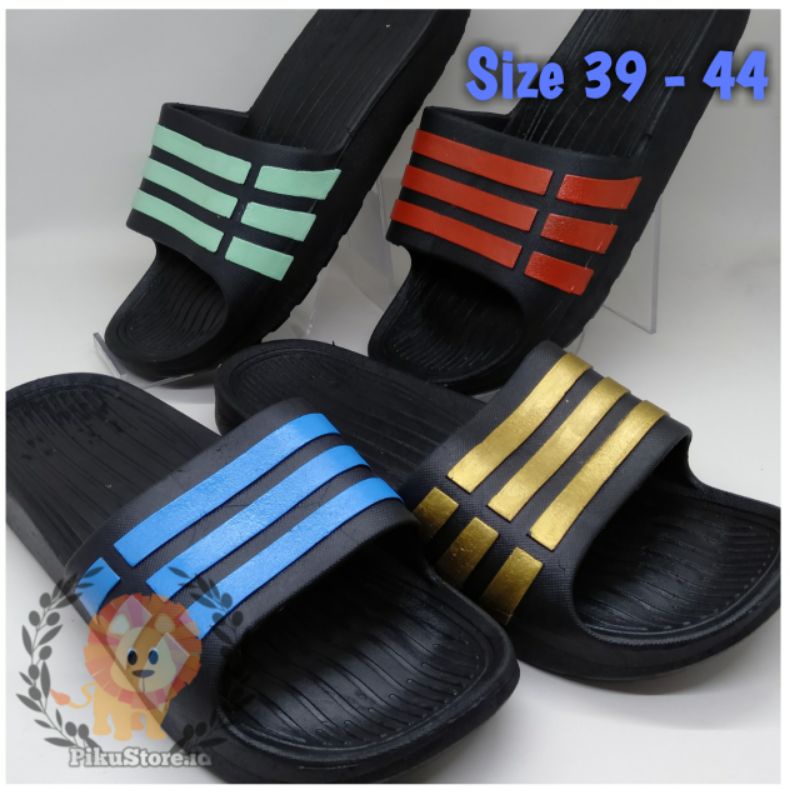 [PIKU] Sandal Slop Pria Karet Model Adidas Colour Sandal Casual Sandal Slip-on