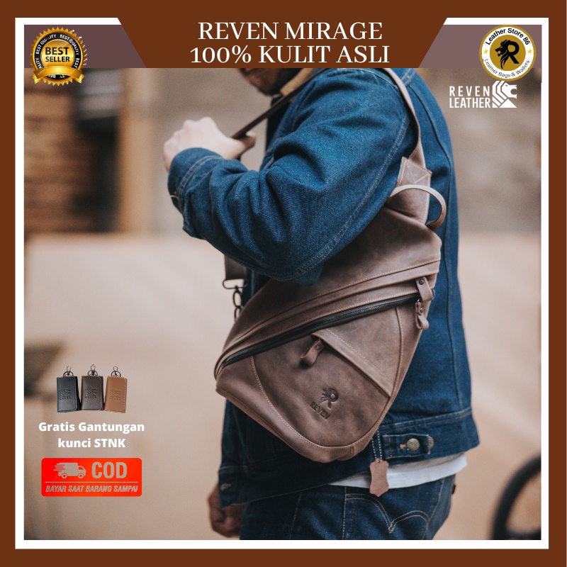 Tas Selempang Slempang Tenteng Pria Cowok Cowo Laki laki Terbuat dari Kulit Asli Tas Distro Terbaru 