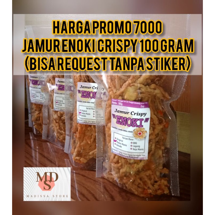 

JAMUR ENOKI CRISPY 100 GRAM (MINIMAL 5 BUNGKUS)