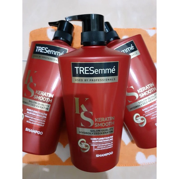 Tresemme Shampoo Keratin Smooth 850 Ml dengan Hydrolyzed Keratin Shampoo -Keratine Smooth, Rambut Lembut, Argan Oil Treatment  sampo Tresemme tereme shampoo