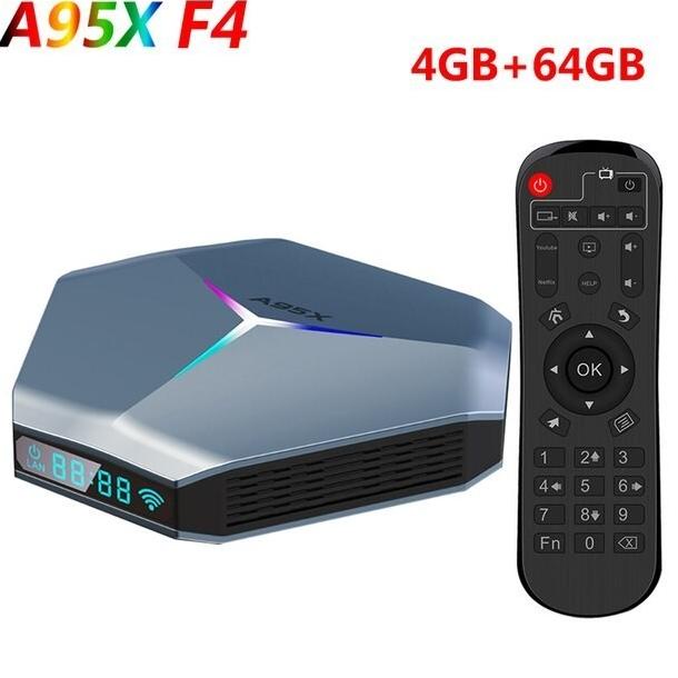 A95X F4 TV Box 8K Android 10 Amlogic S905X4 4+64GB not Mi Box Player