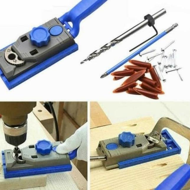 Pocket Dowel Jig Pocket Hole Jig Pocket Mata Bor Sekrup