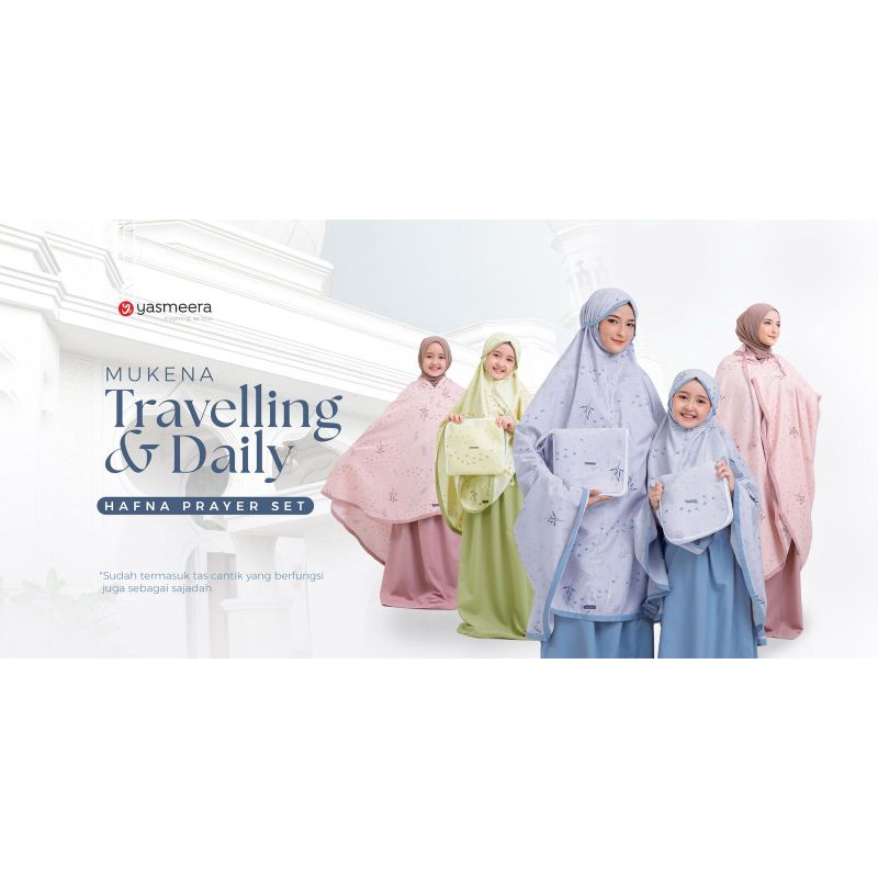 MUKENA HAFNA PRAYER SET BY YASMEERA// TRAVELING// TERBARU//DEWASA//REMAJA//ANAK ANAK
