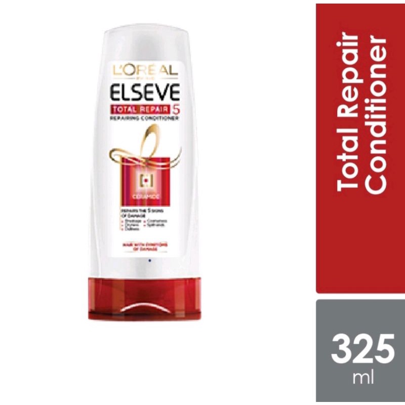 Loreal Elseve Total Repair 5 Repairing Shampo Rambut Rusak 330L