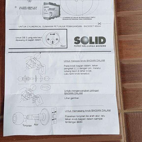 LEVER SET SOLID LV 605 X 300 // HANDLE PINTU KUNCI KAMAR MANDI