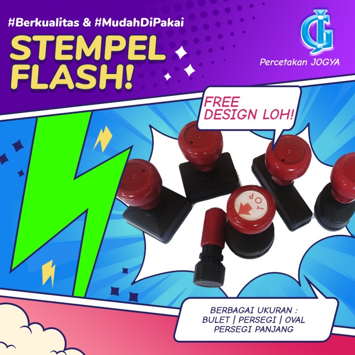 

Stempel Flash / Warna / Otomatis Free Custom Desain Proses Kilat!!!!