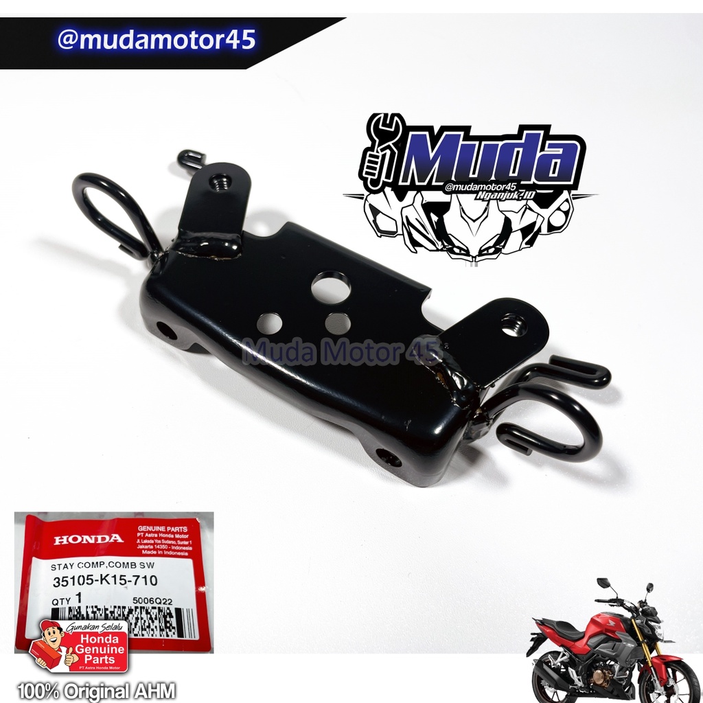 DUDUKAN KUNCI KONTAK CB150R V4  35105-K15-710 BRACKET BREKET BESI PANGKON CB150 K15P 2021 UPSIDE DOW