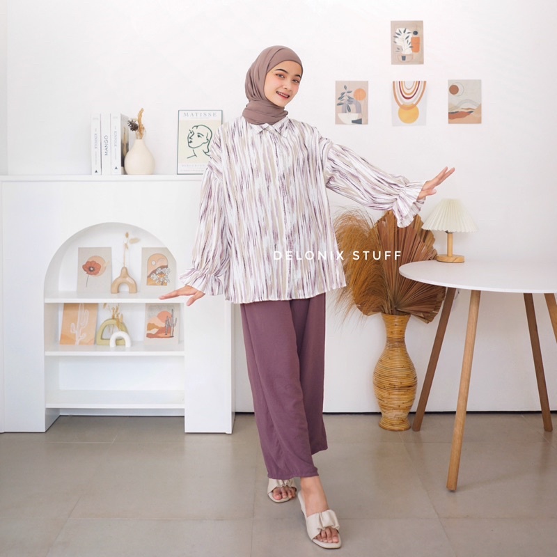 Abstract pastel oversize shirt