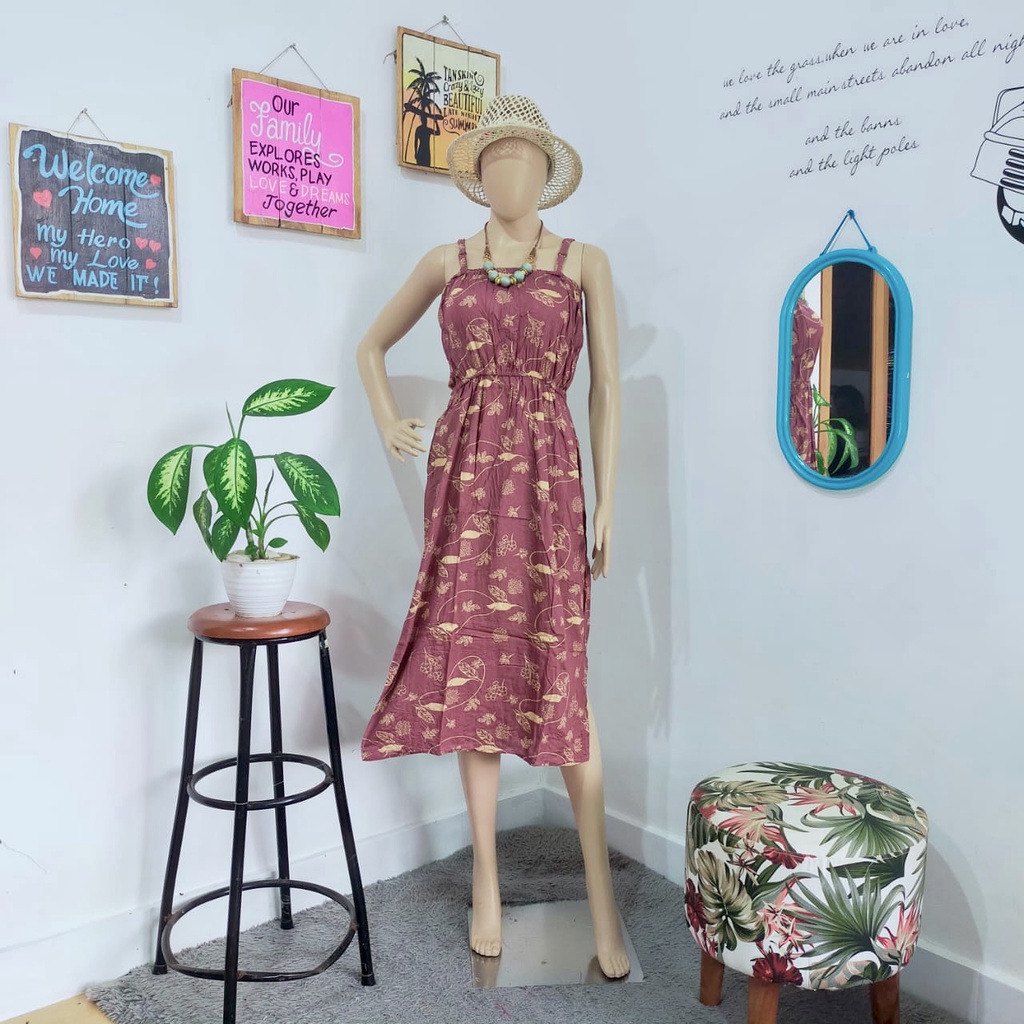 DRESS KEMBEN PENDEK DAN PANJANG MOTIF / DRESS BALI / DRESS SEKSI / DRESS MINI