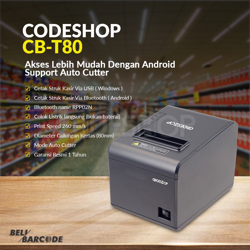 Codeshop Paket Komputer Software Kasir Dengan Printer Kasir Laci Uang Scanner Barcode