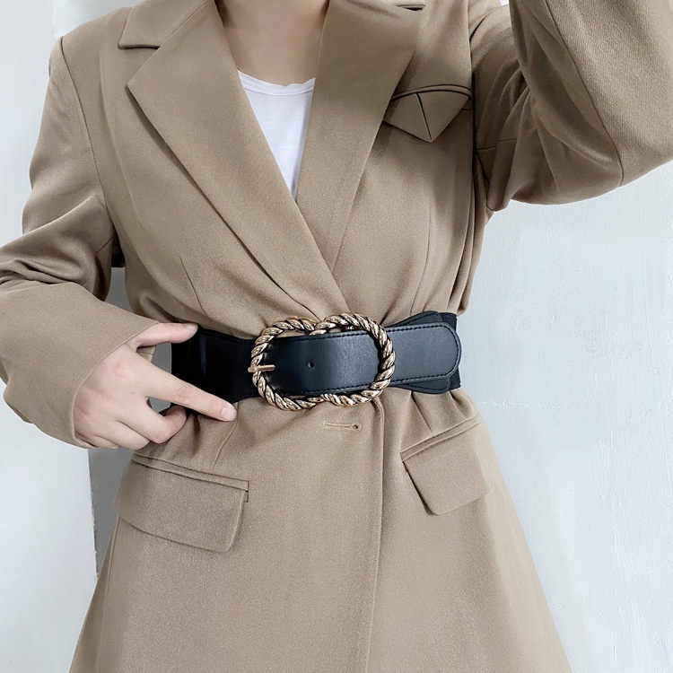 BGS-199 Belt Wanita Lebar Karet Elastis Ikat Pinggang Wanita Ikat Pinggang Belt Wanita Sabuk Gesper Fashion Casual Dewasa Obi Karet Mewah Kekinian Jumbo Import Tali Panjang Women Ramping Korean Fashion Style 2022 Kekinian